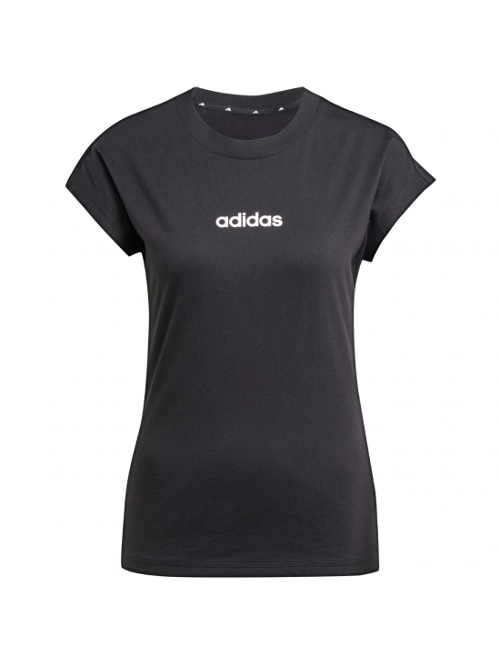 Dámske tričko adidas Essentials Linear Cotton Black JC8238, čierne